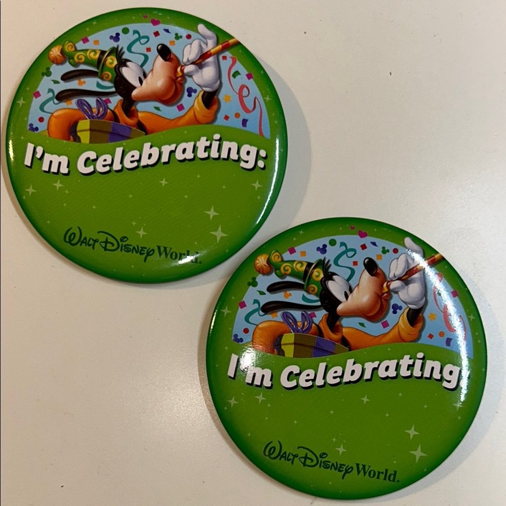 Disney World Green Celebration Badges